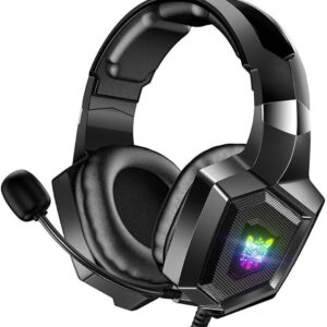 ONIKUMA K8 RGB Gaming headphone Over-ear Headset with Microphone Volume Control Headphones RGB LED Lights