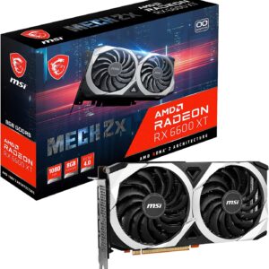 MSI Gaming AMD Radeon RX 6600 XT 128-bit 8GB GDDR6 DP/HDMI Dual Torx Fans FreeSync DirectX 12 VR Ready OC Graphics Card