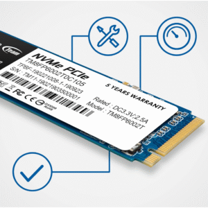 TEAMGROUP MP33 256GB 3D NAND NVMe PCIe M.2 SSD – 5 Years Warranty