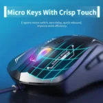 ⁦Onikuma CW917 RGB Wired Gaming Mouse adjustable 3600 DPI smooth tracking customizable RGB lighting ergonomic comfort and durable buttons for top gaming performance.⁩ - الصورة ⁦3⁩