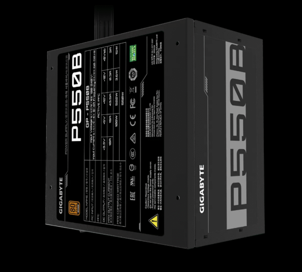 Power Supply GIGABYTE™ P550B 550W 80-Bronze