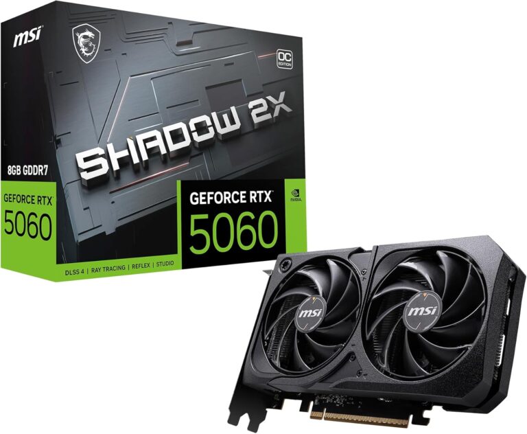 MSI GeForce RTX 5060 Shadow 2X OC 8GB GDDR7 Graphics Card