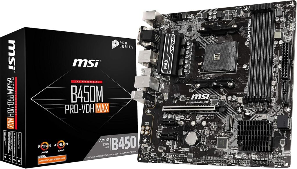 MSI B450M PRO-VDH MAX Motherboard AM4 New Tray - 1 Yr Warranty