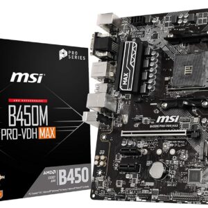 MSI B450M PRO-VDH MAX Motherboard AM4 New Tray - 1 Yr Warranty