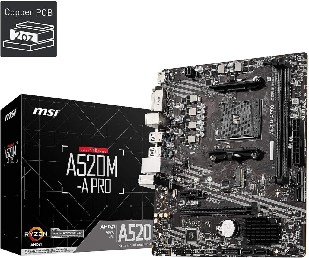 MSI A520M-A PRO DDR4 AM4 Motherboard