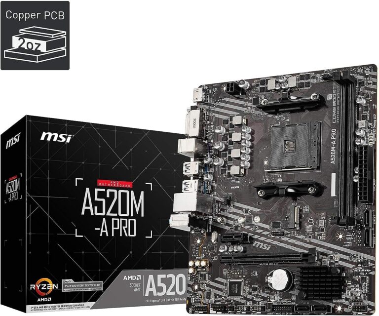 MSI A520M-A PRO DDR4 AM4 Motherboard
