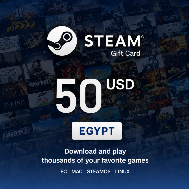 Steam Gift Card 50 USD – Steam Key – EGYPT