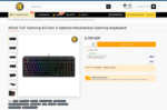 ⁦Asus TUF Gaming K3 Gen II Keyboard - مزاد⁩ - الصورة ⁦3⁩