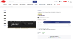 ⁦RAM Kingston Fury 8GB DDR4 3200 Mhz New Tray - مزاد⁩ - الصورة ⁦2⁩
